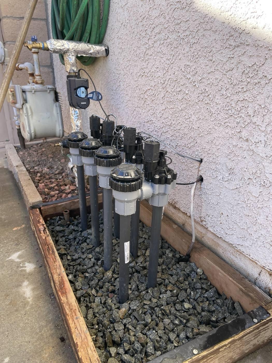 Irrigation work area after service